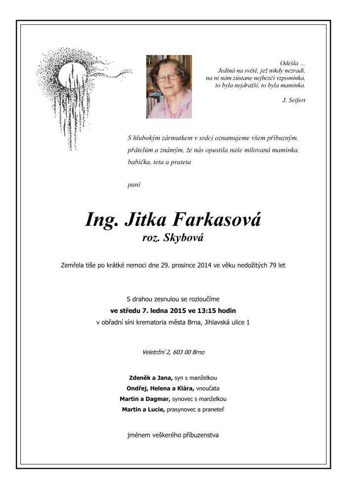 Ing. Jitka Farkasová