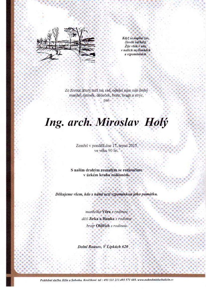 Ing. arch. Miroslav Holý