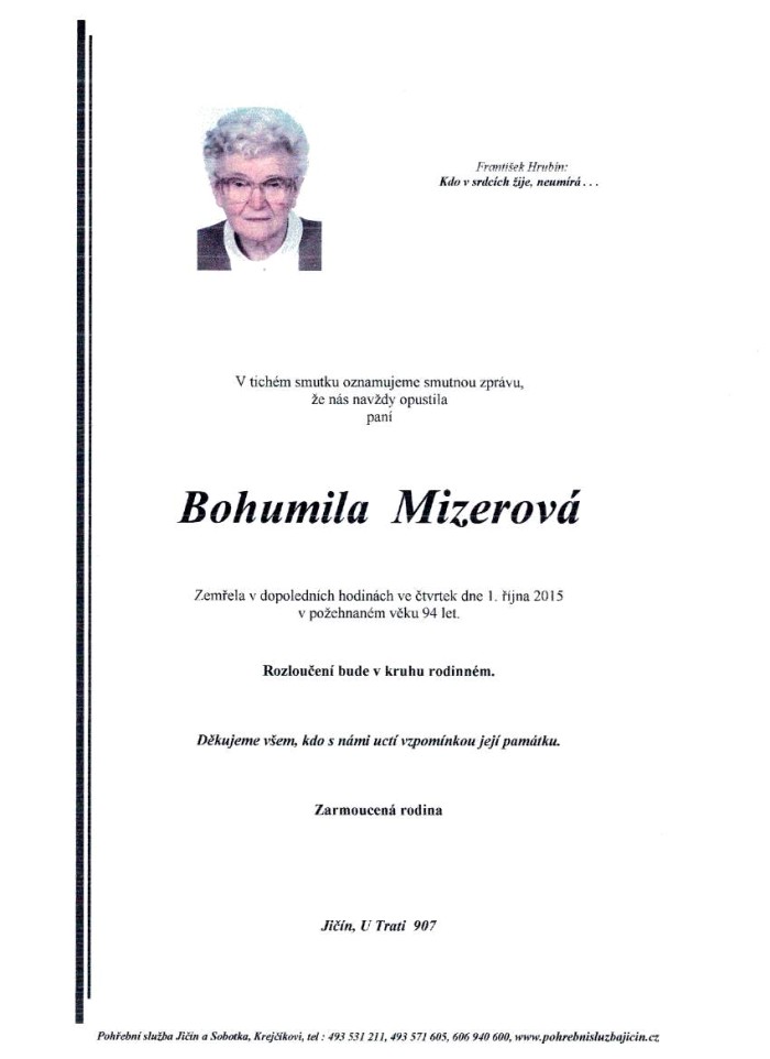 Bohumila Mizerová