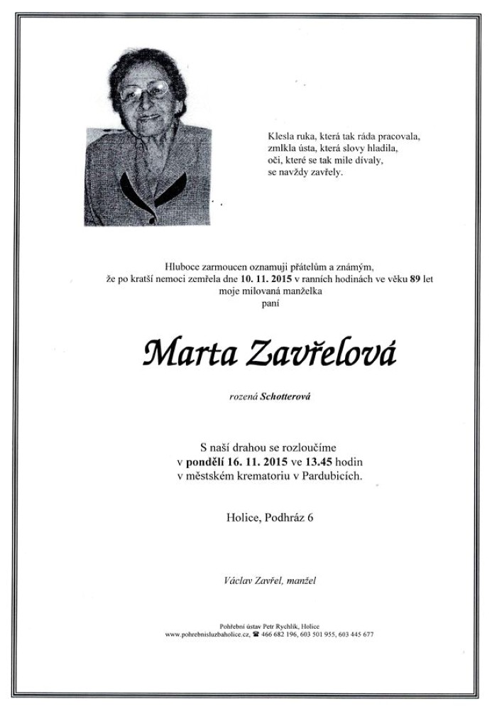 Marta Zavřelová