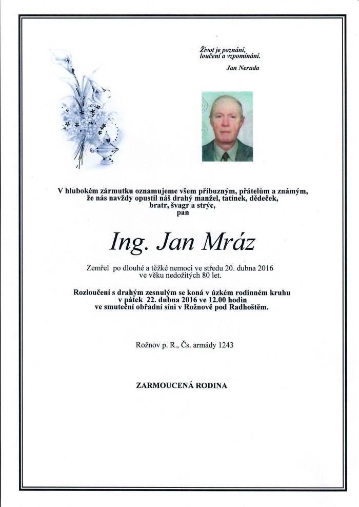 Ing. Jan Mráz