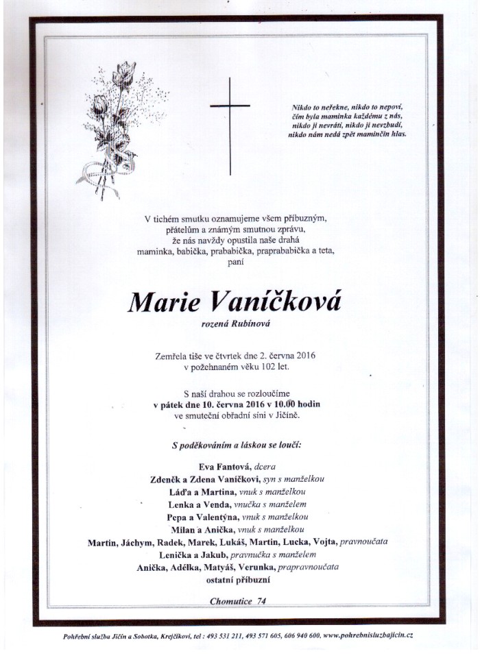 Marie Vaníčková