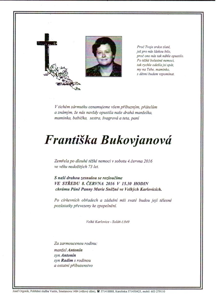 Františka Bukovjanová