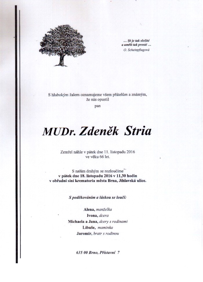 MUDr. Zdeněk Stria