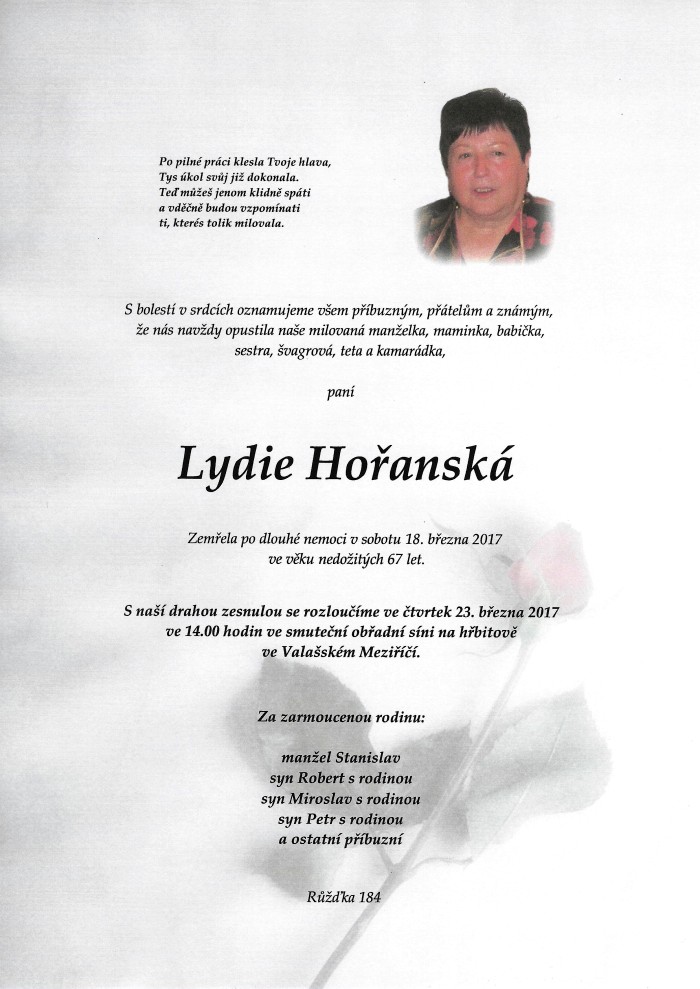 Lydie Hořanská