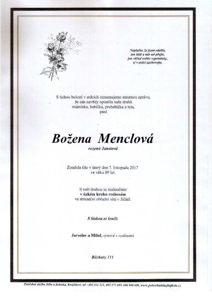 Božena Menclová