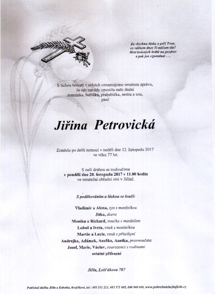 Jiřina Petrovická