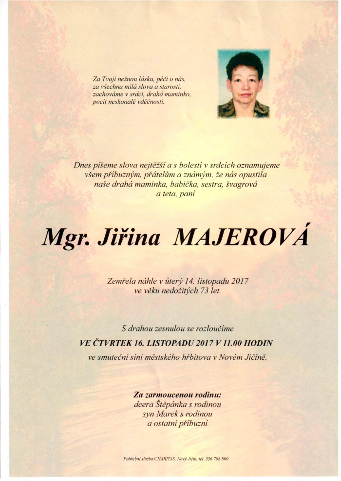 Mgr. Jiřina Majerová