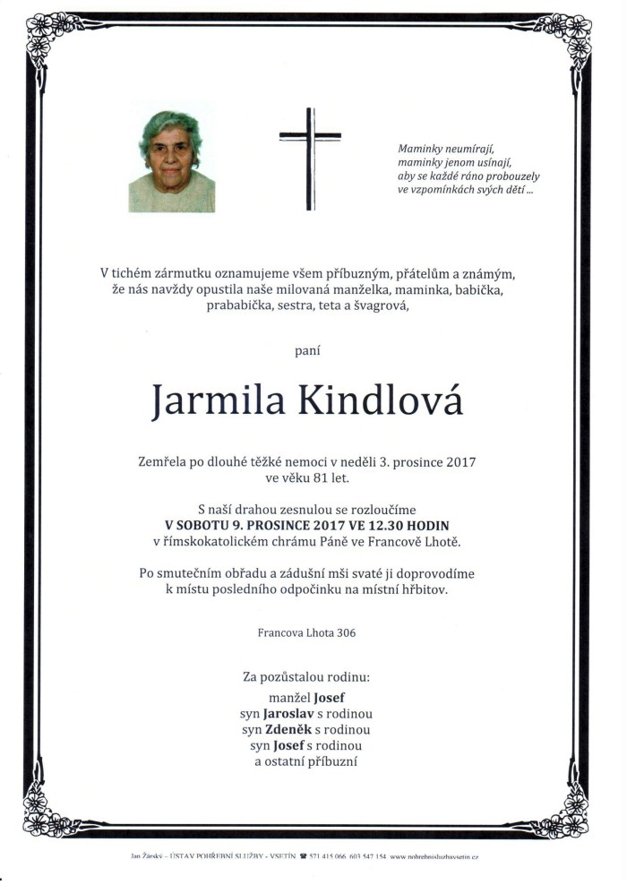 Jarmila Kindlová