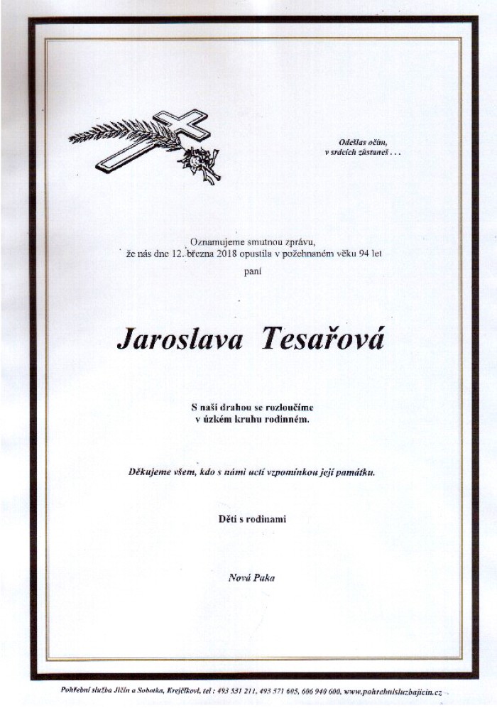 Jaroslava Tesařová