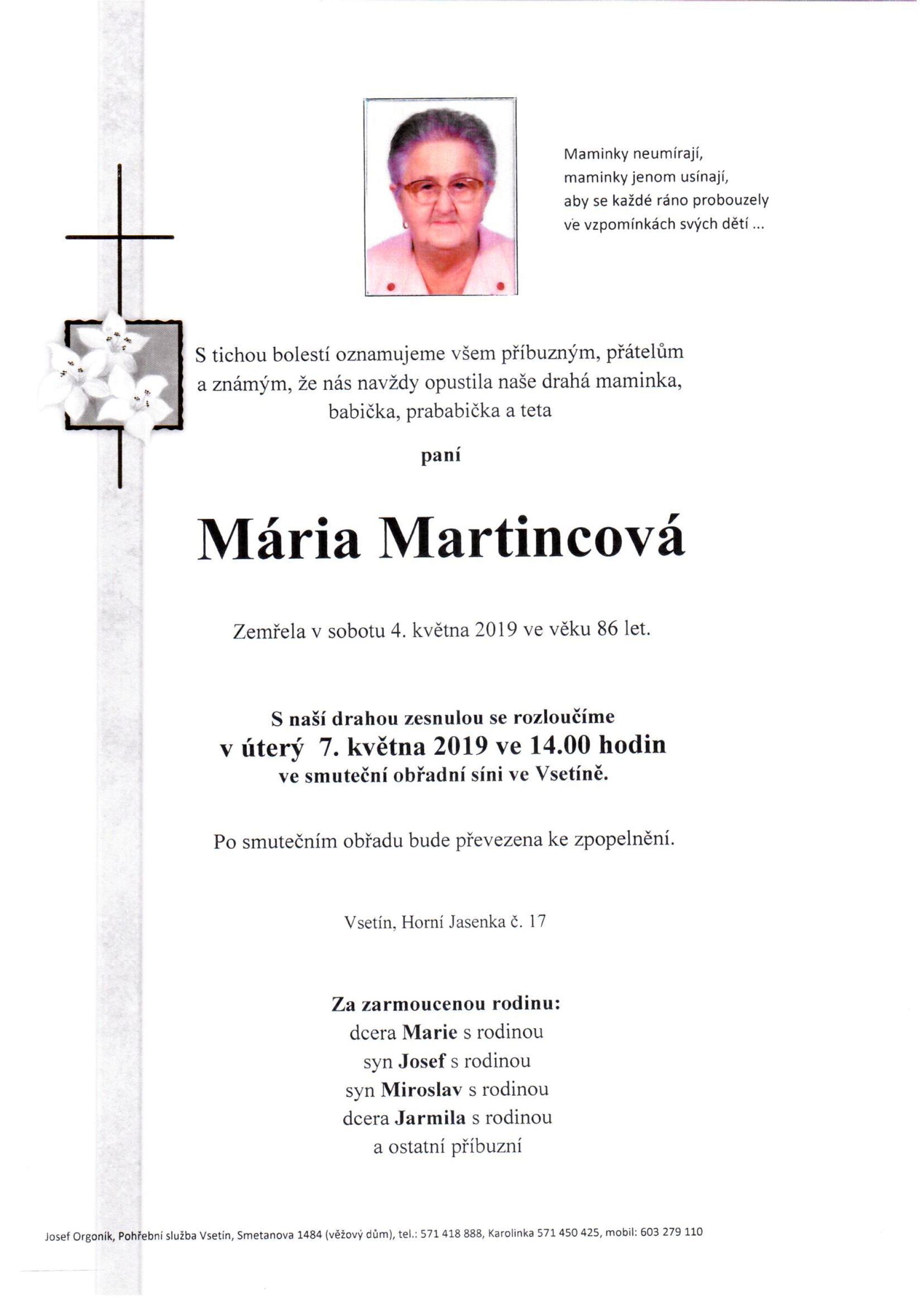 Mária Martincová