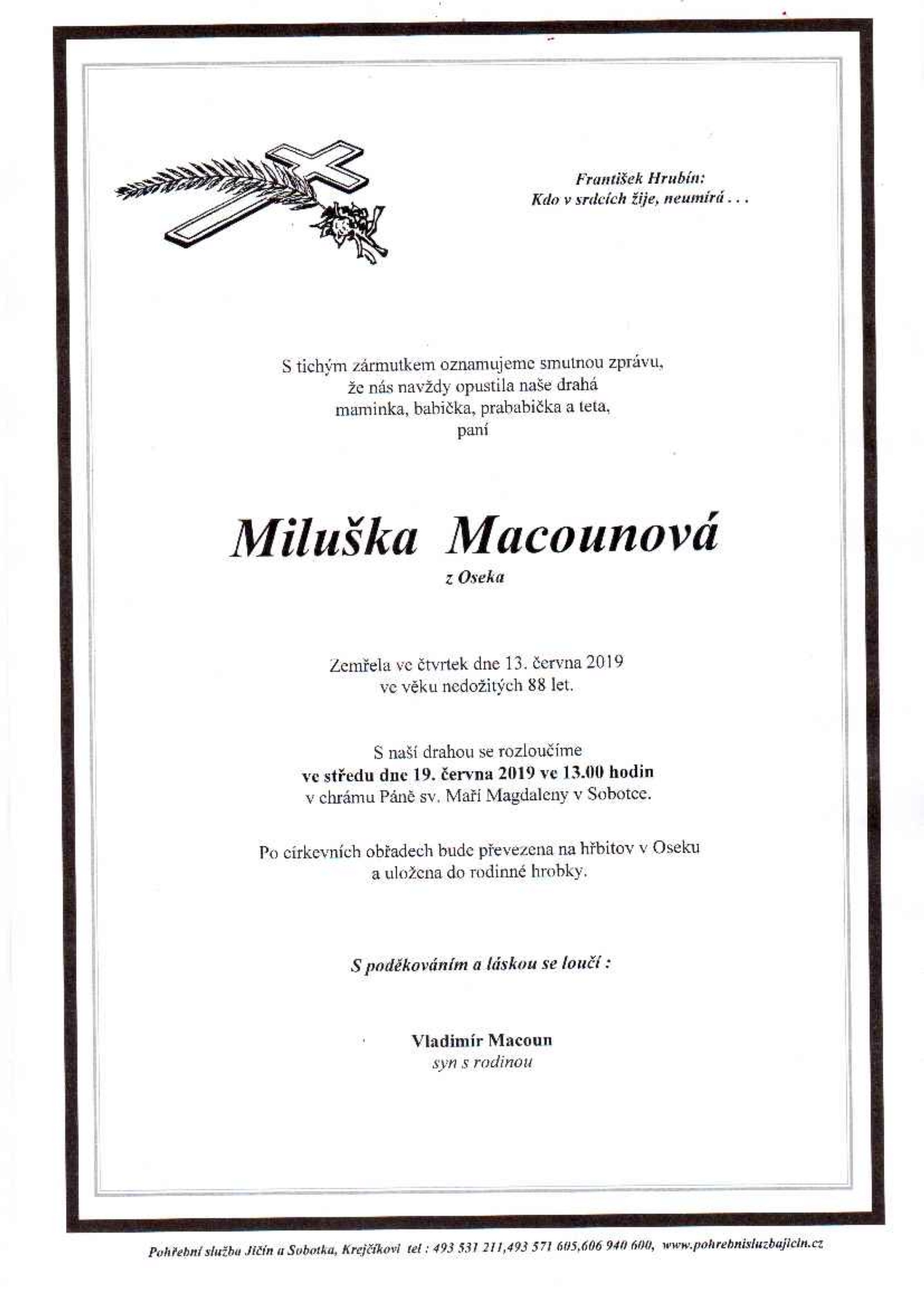 Miluška Macounová