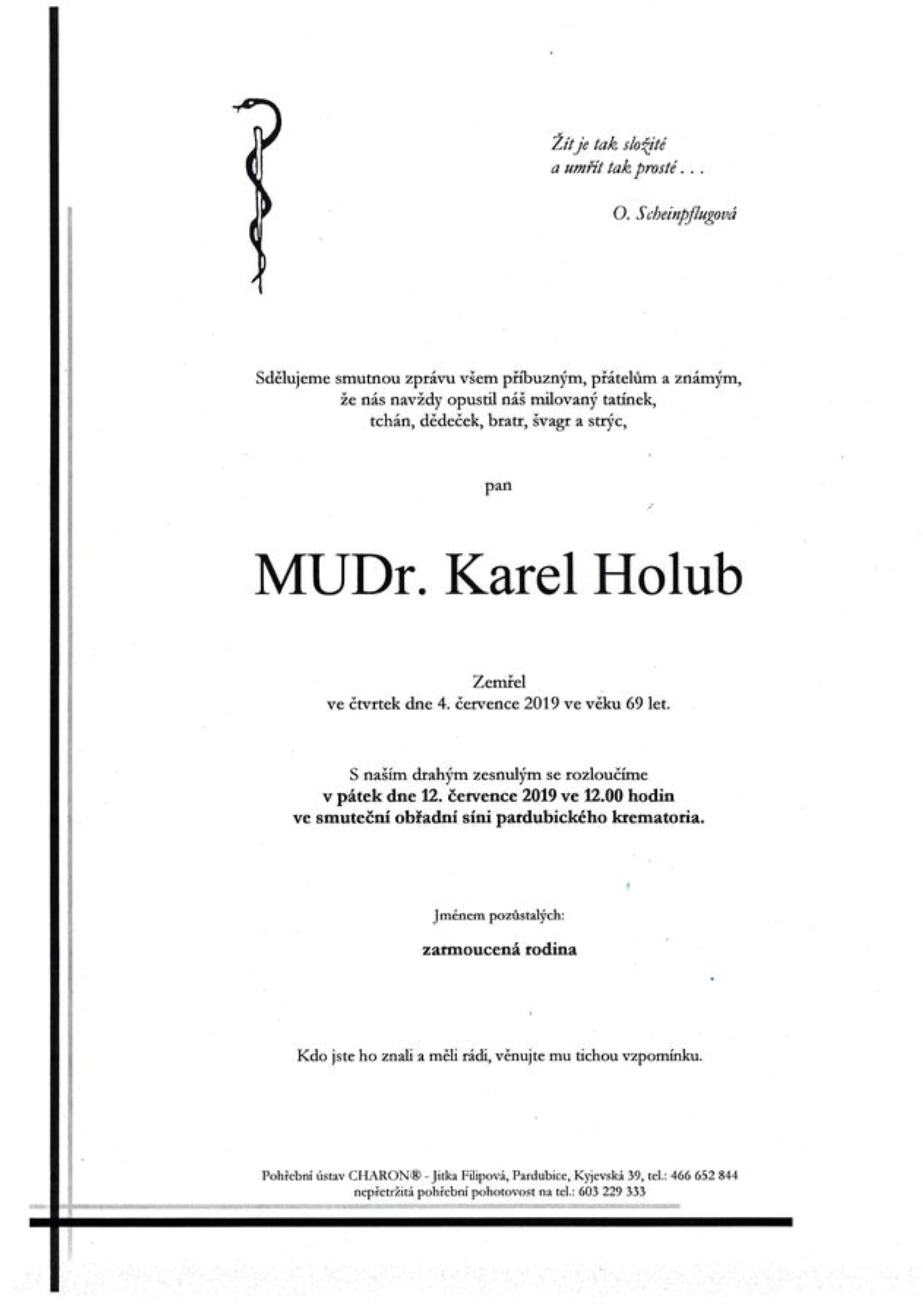 MUDr. Karel Holub