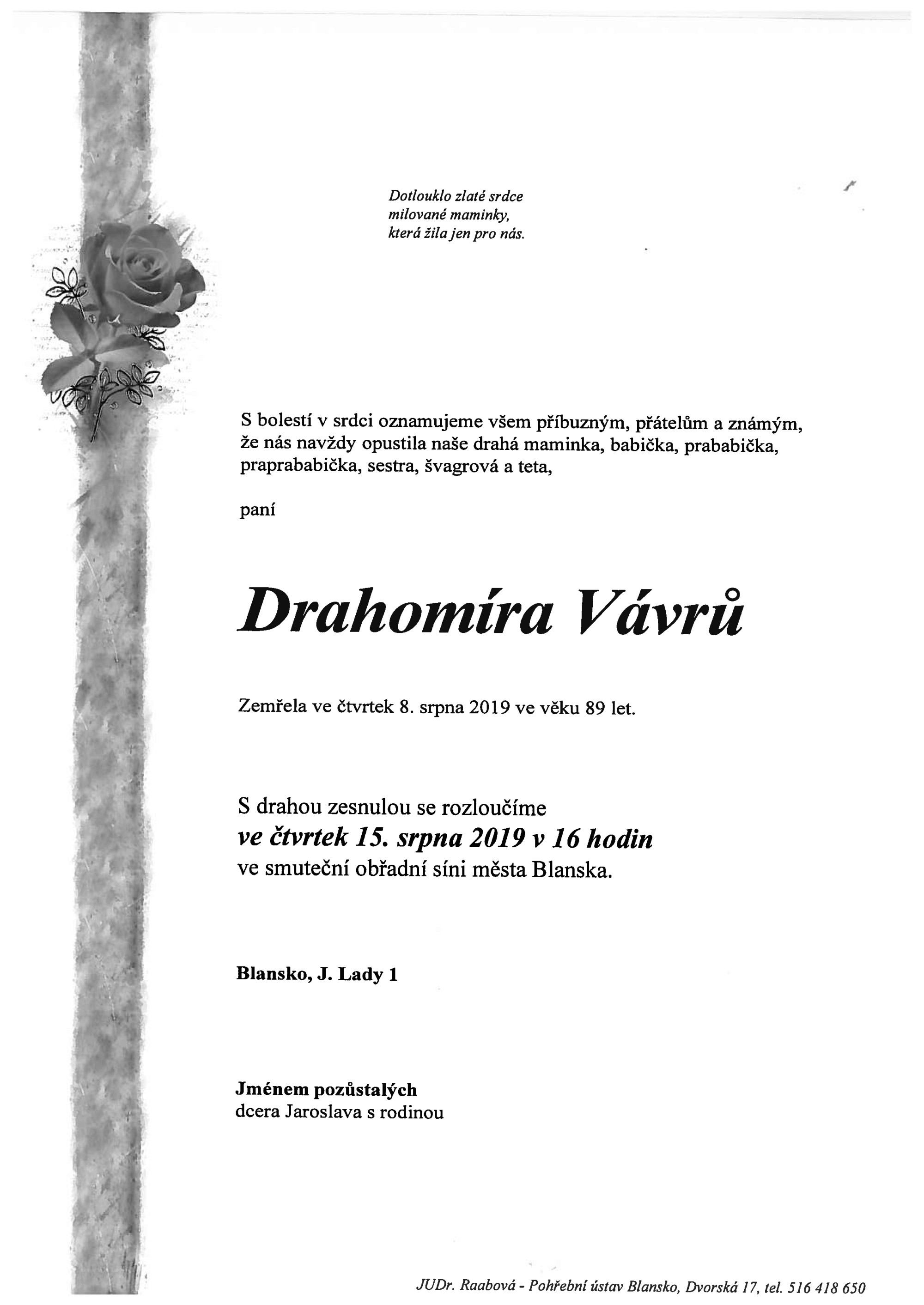 Drahomíra Vávrů