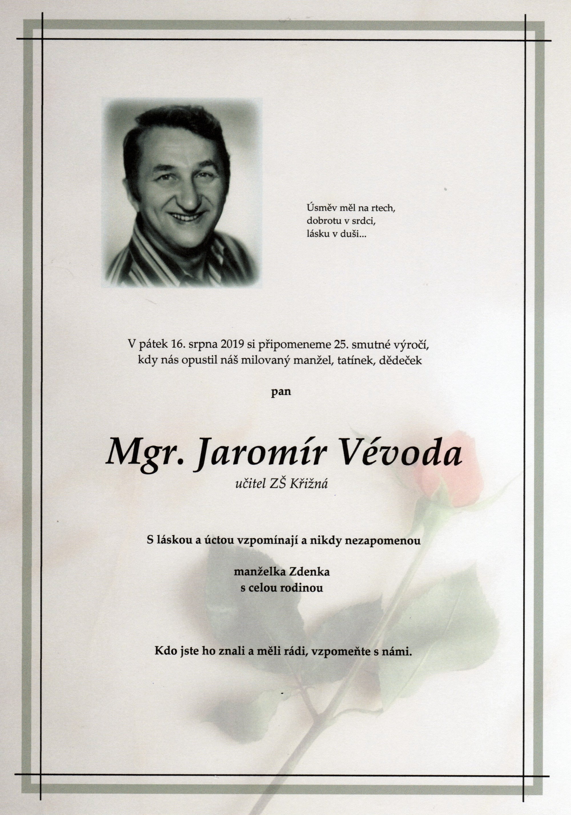 Mgr. Jaromír Vévoda