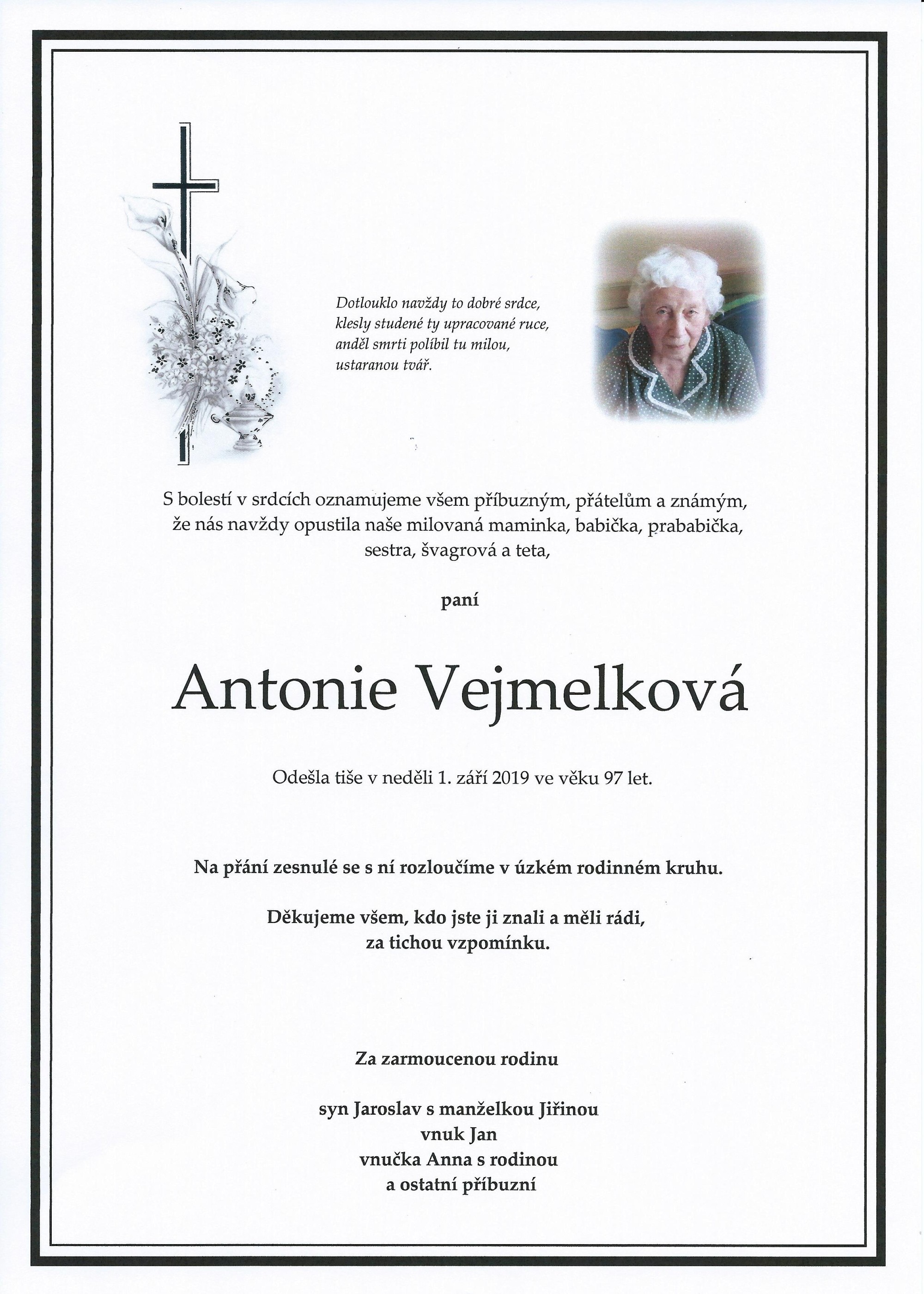 Antonie Vejmelková