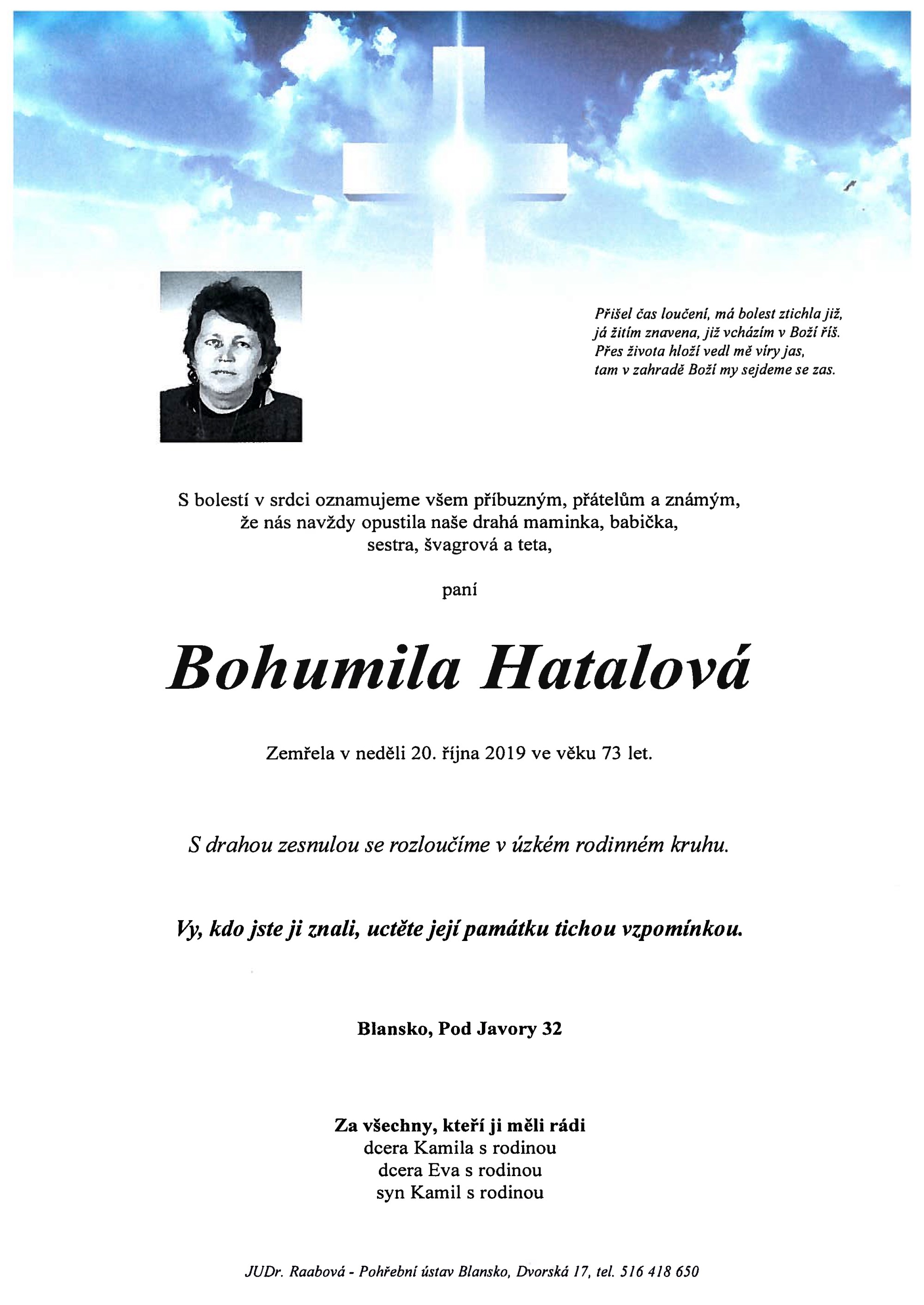 Bohumila Hatalová