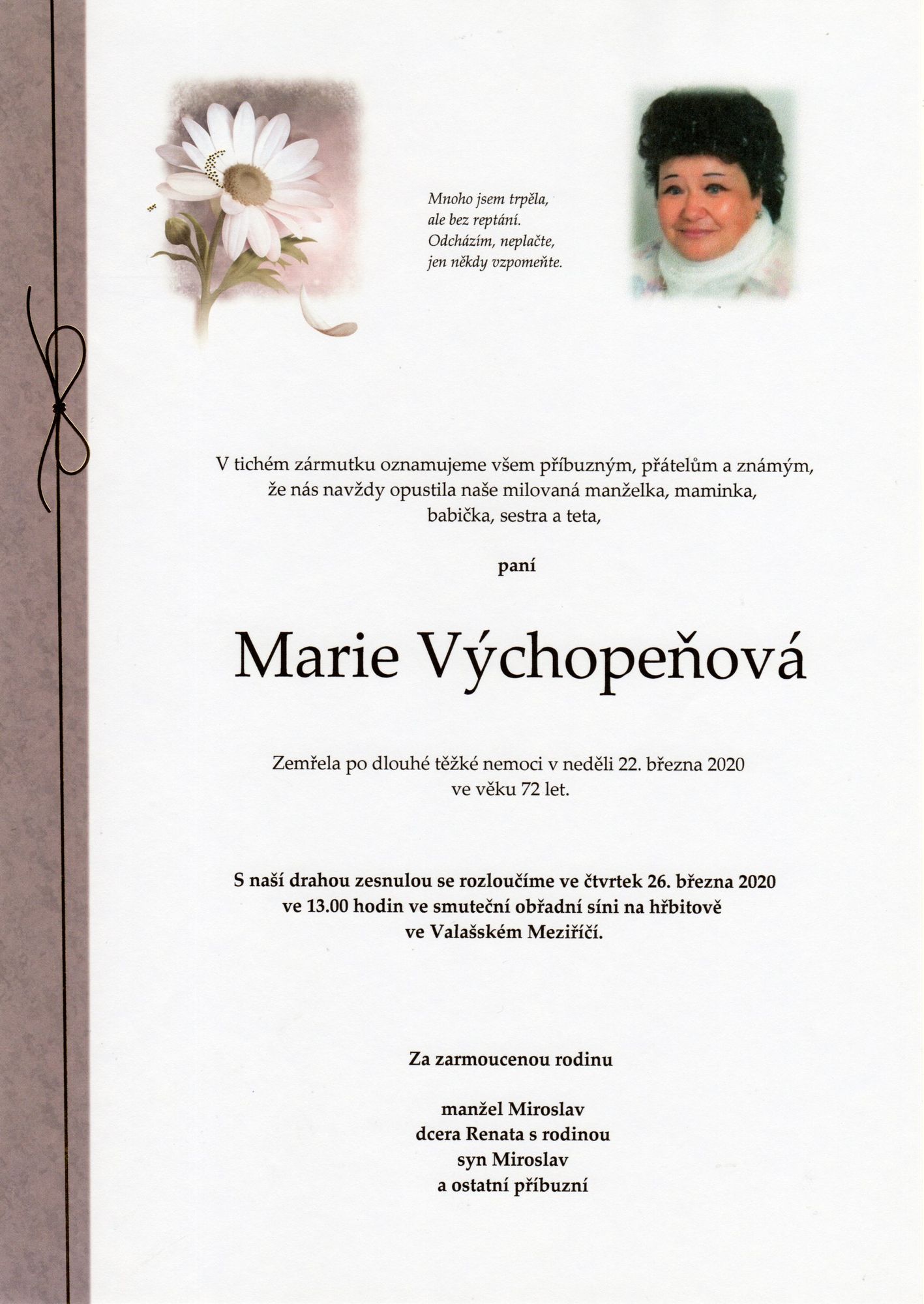 Marie Výchopeňová