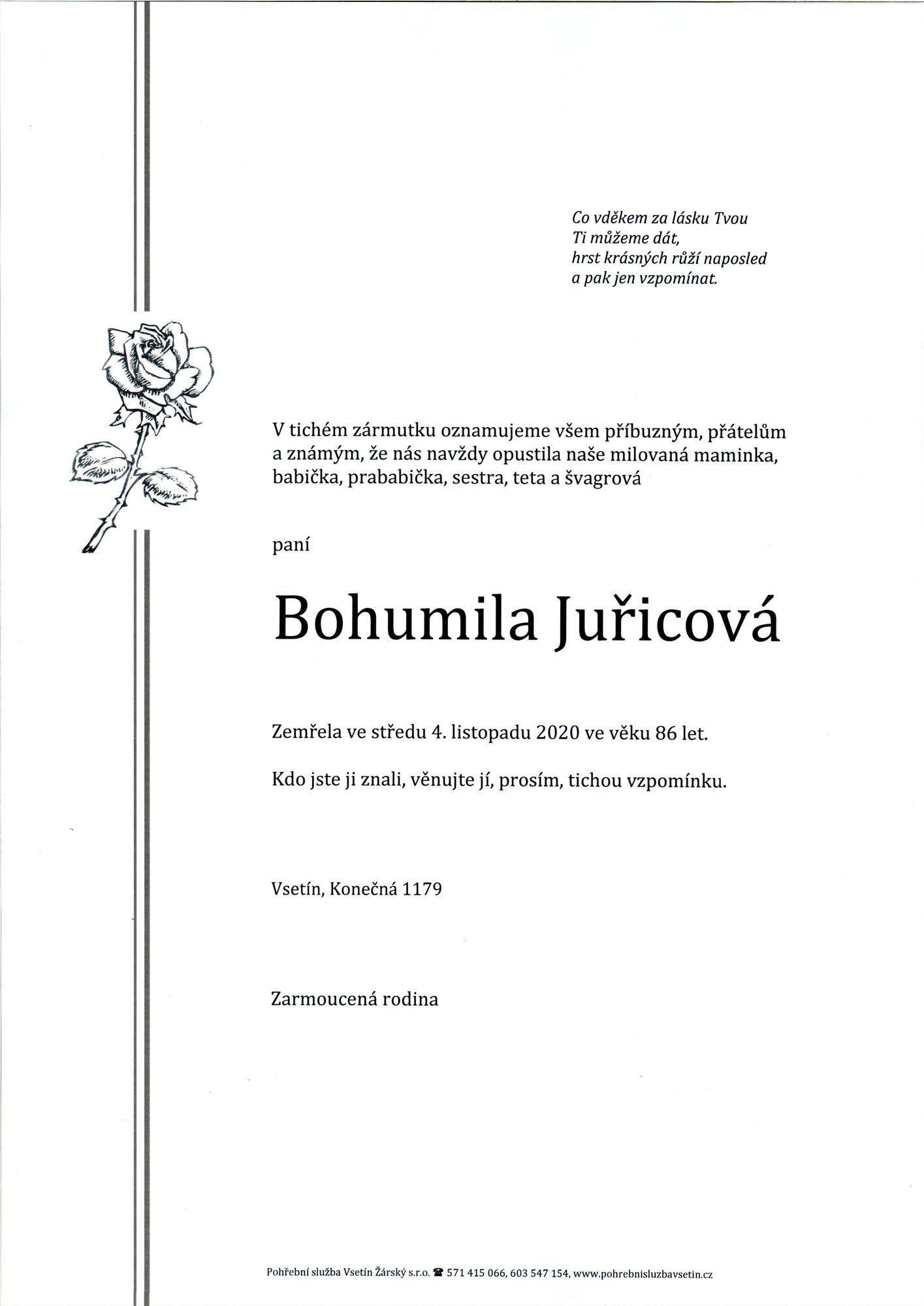 Bohumila Juřicová