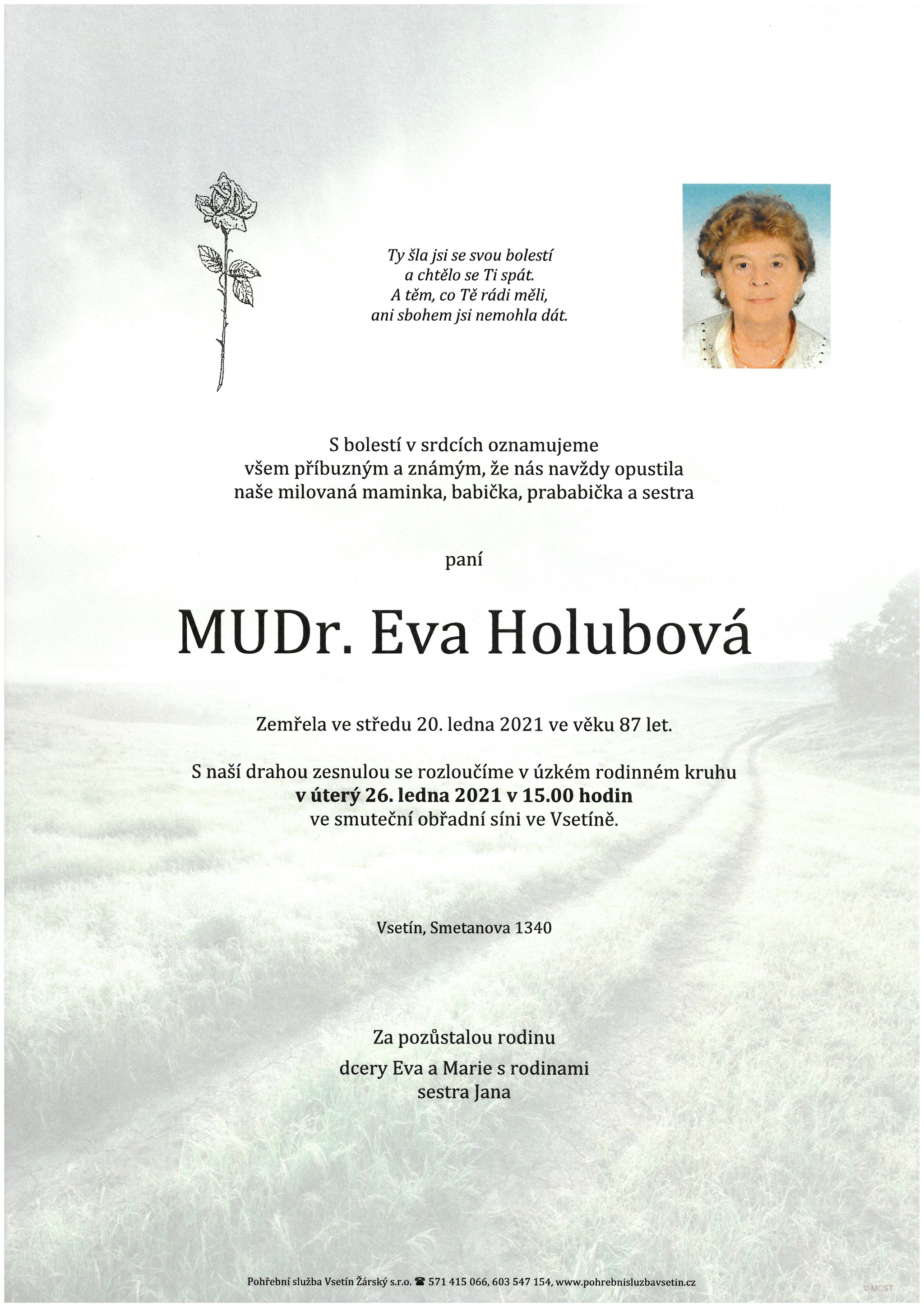 MUDr. Eva Holubová