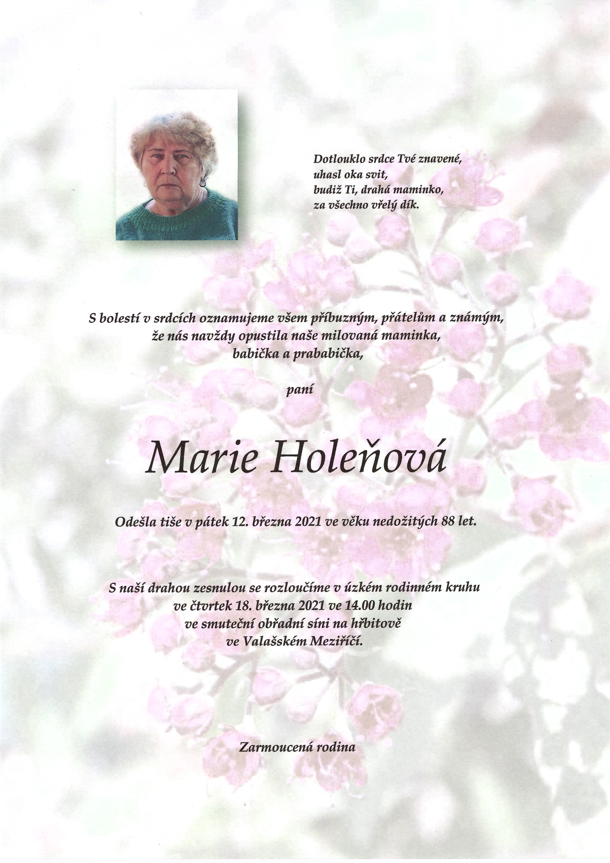 Marie Holeňová