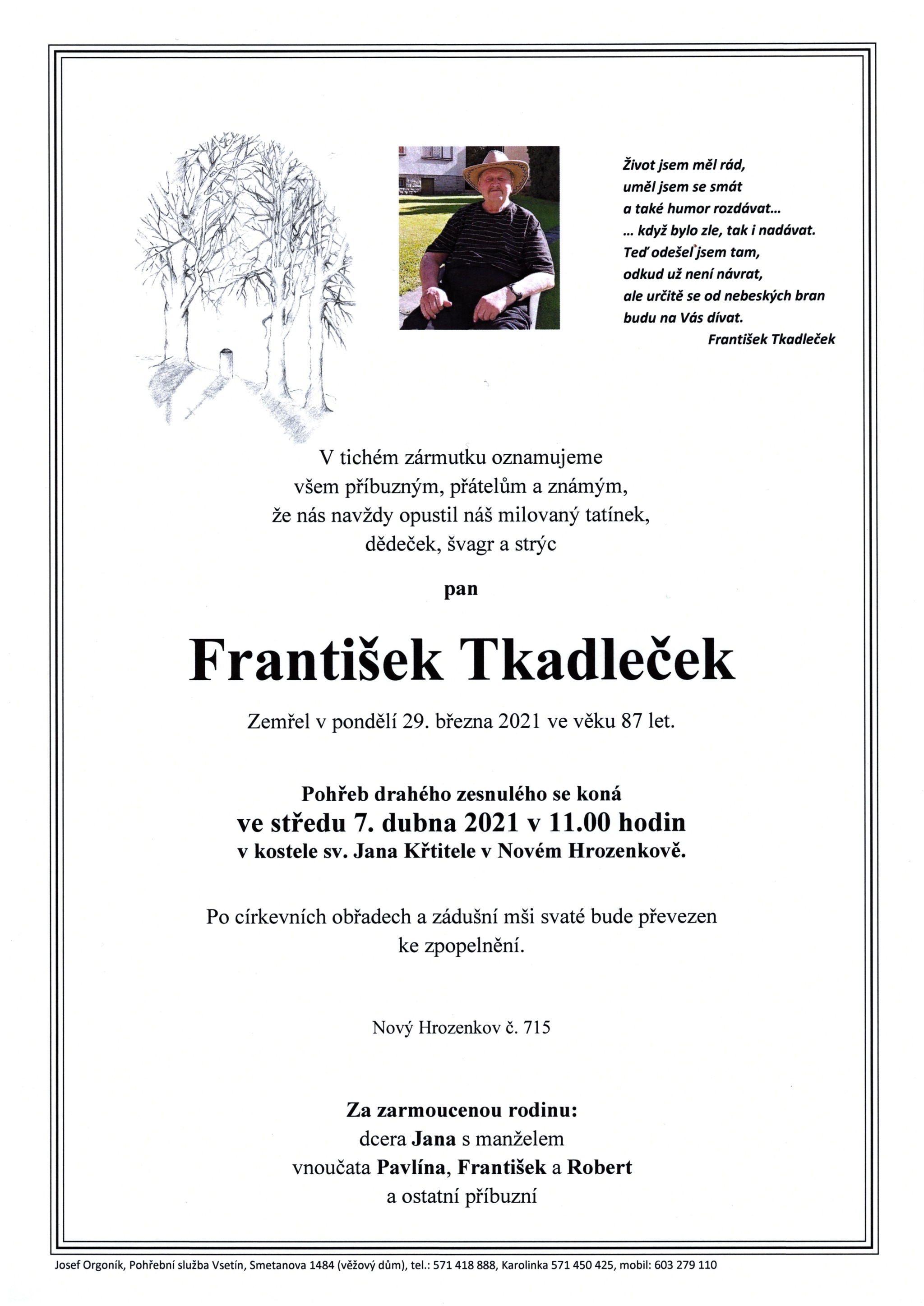 František Tkadleček