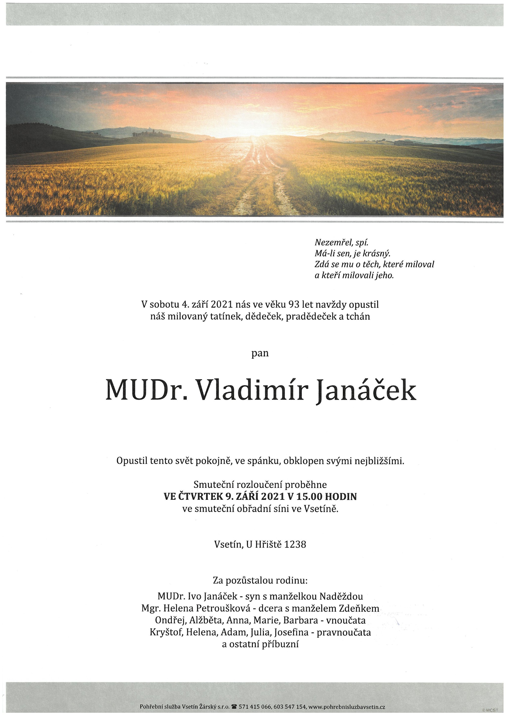 MUDr. Vladimír Janáček