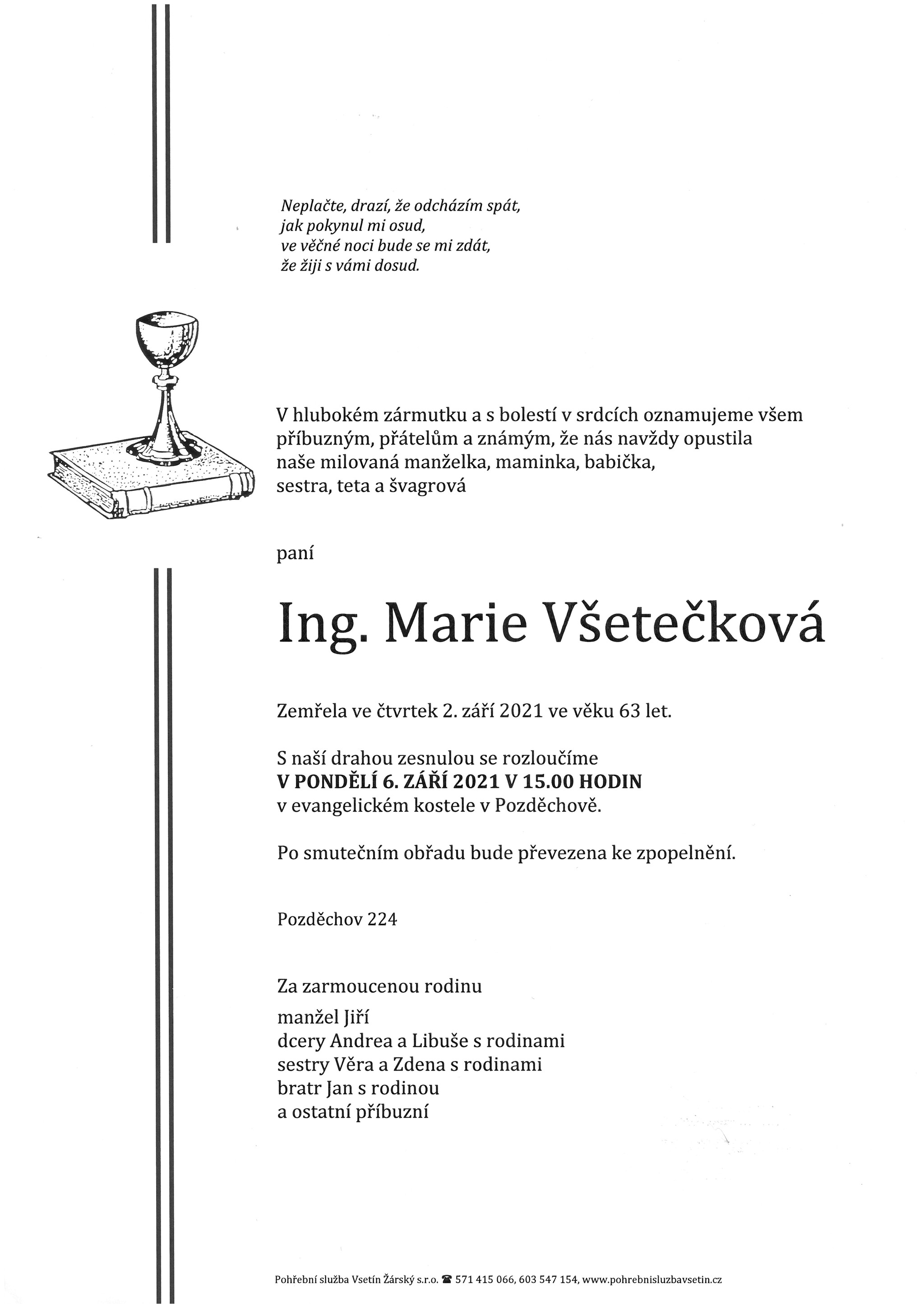 Ing. Marie Všetečková