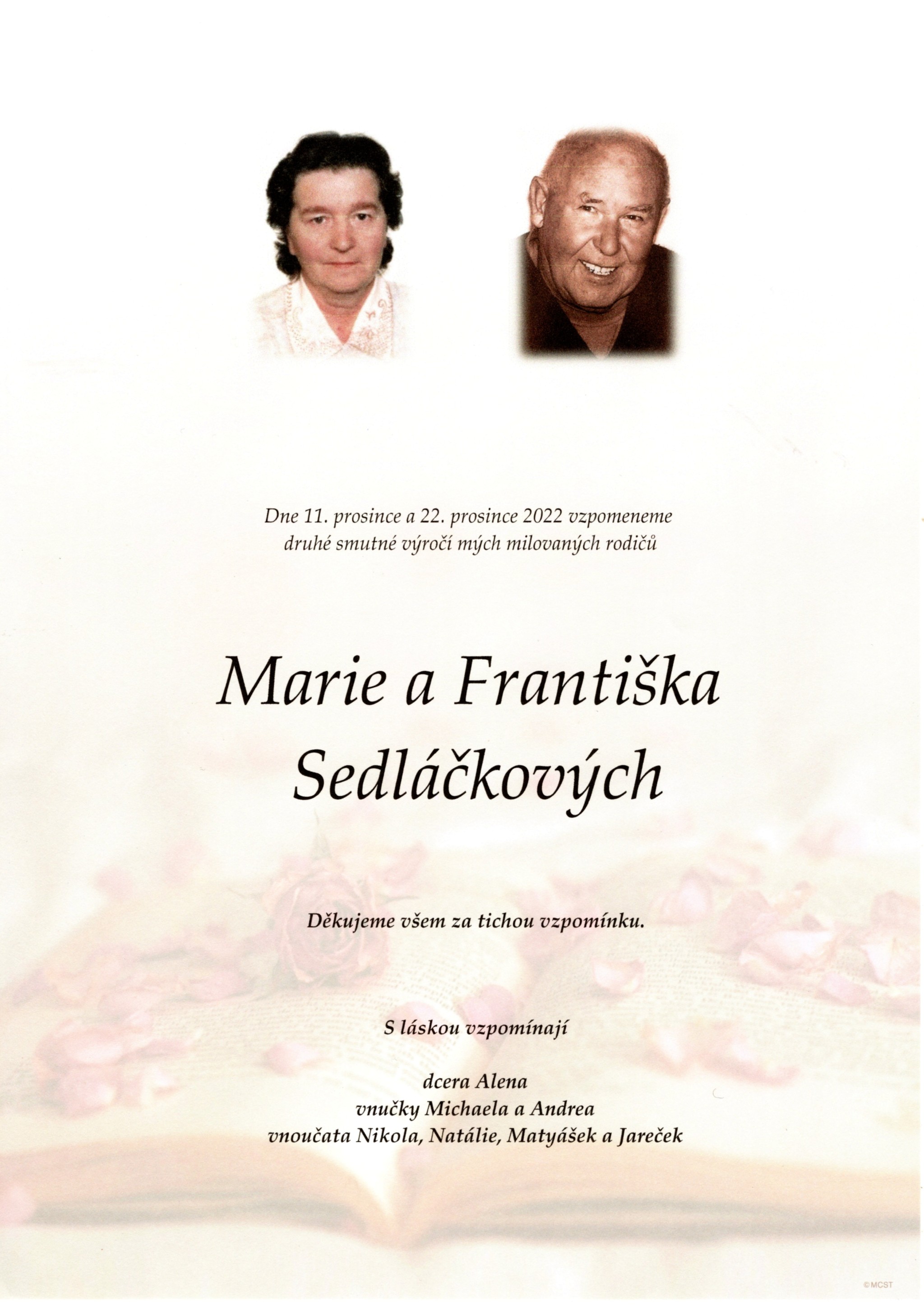 Marie a František Sedláčkovi