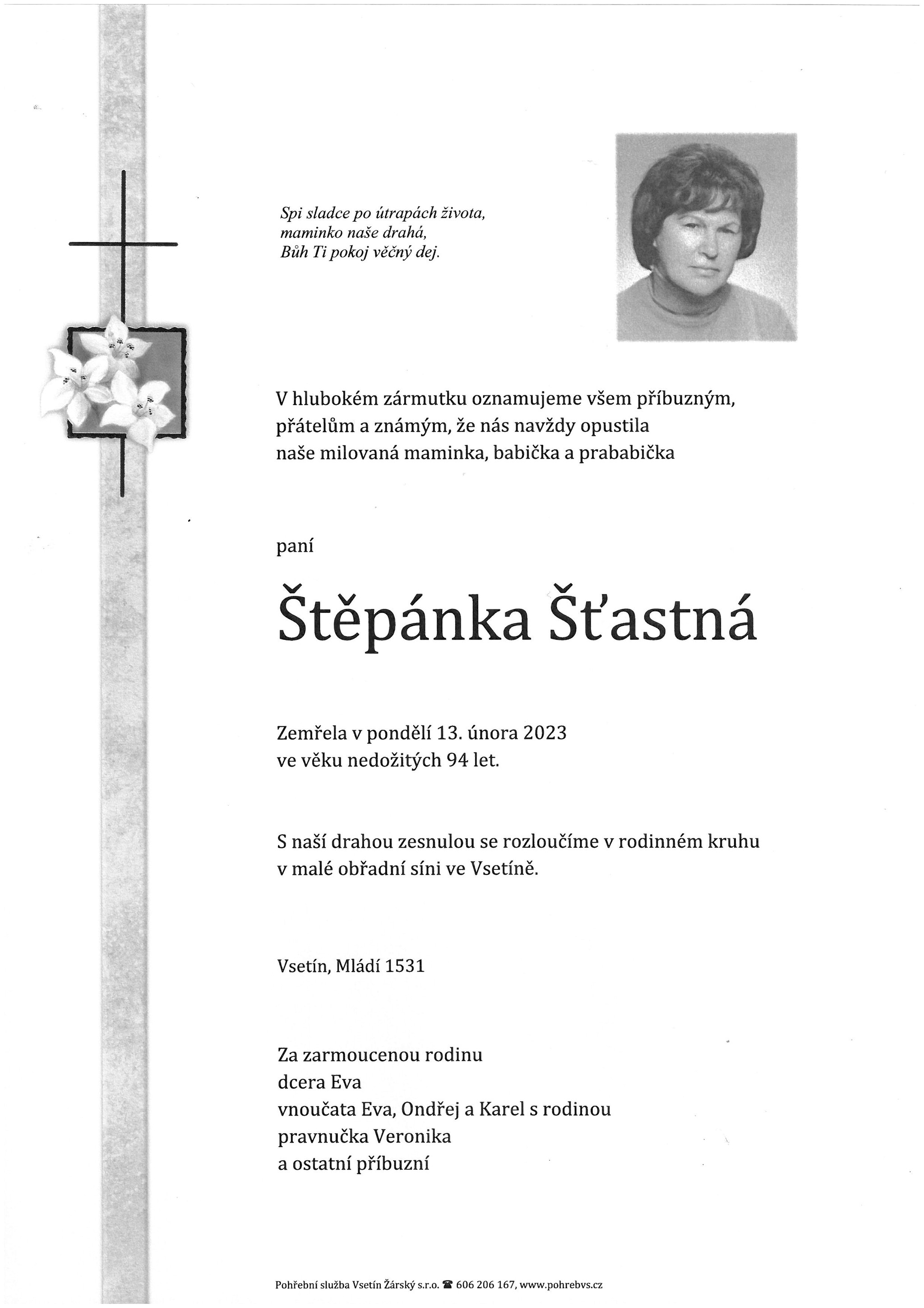 Štěpáňka Šťastná