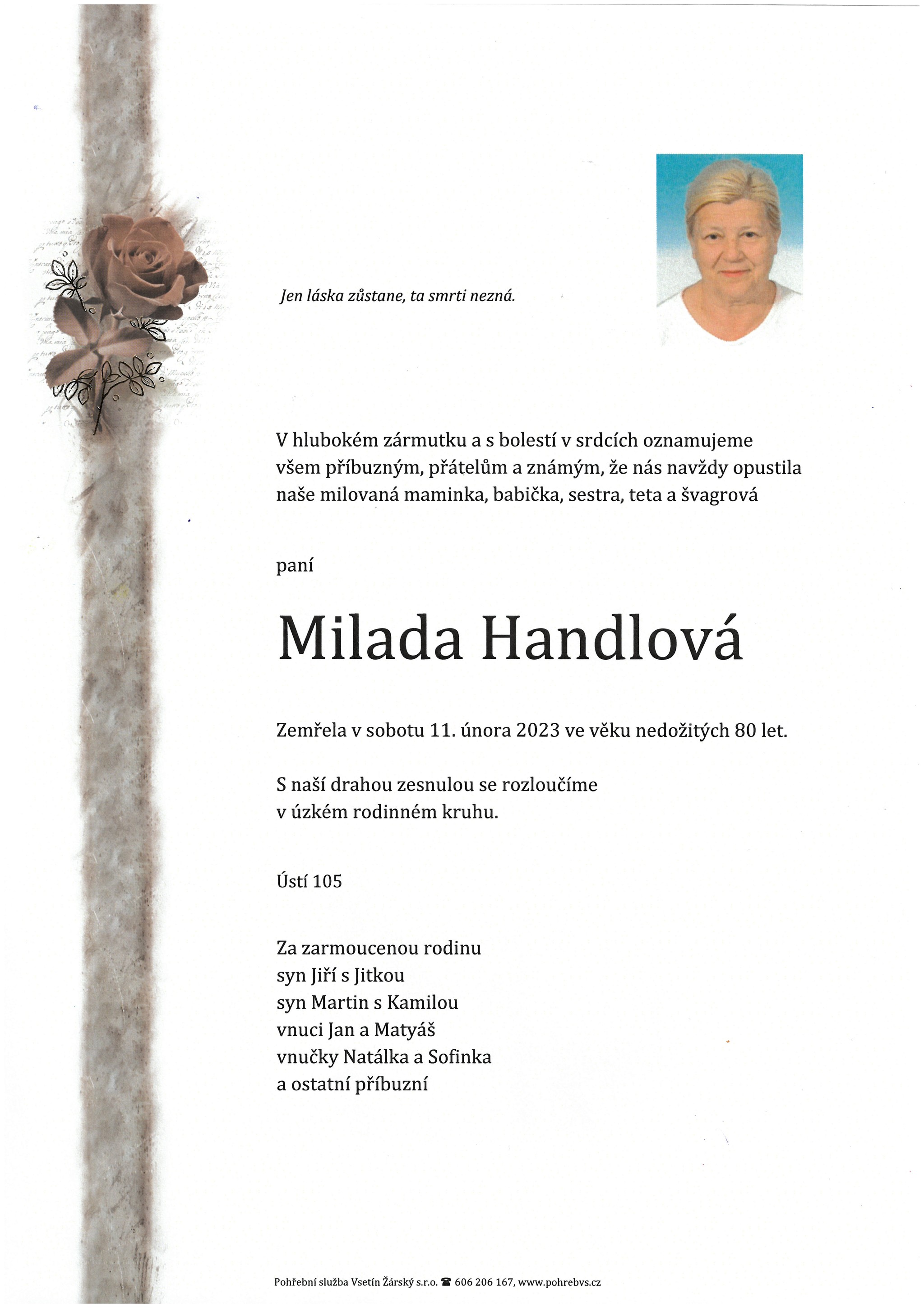 Milada Handlová