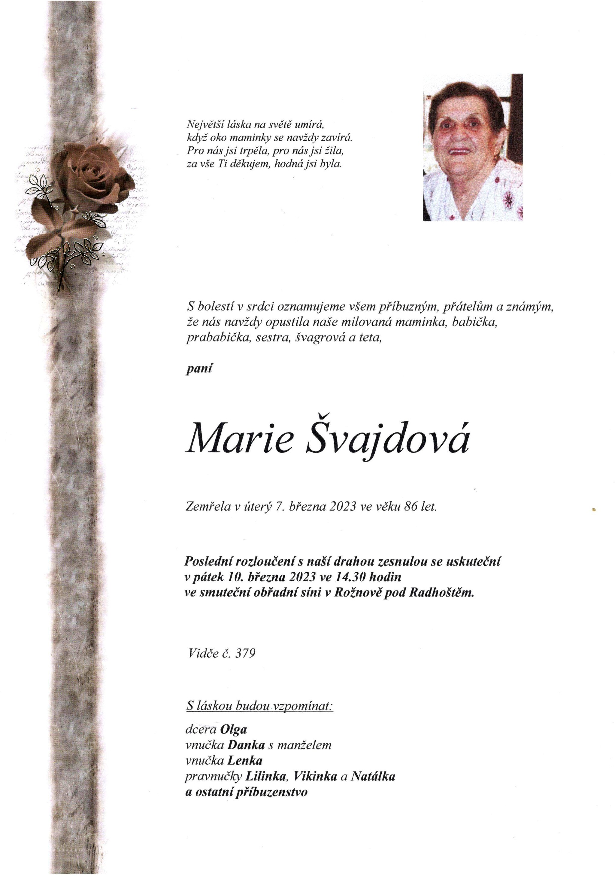 Marie Švajdová