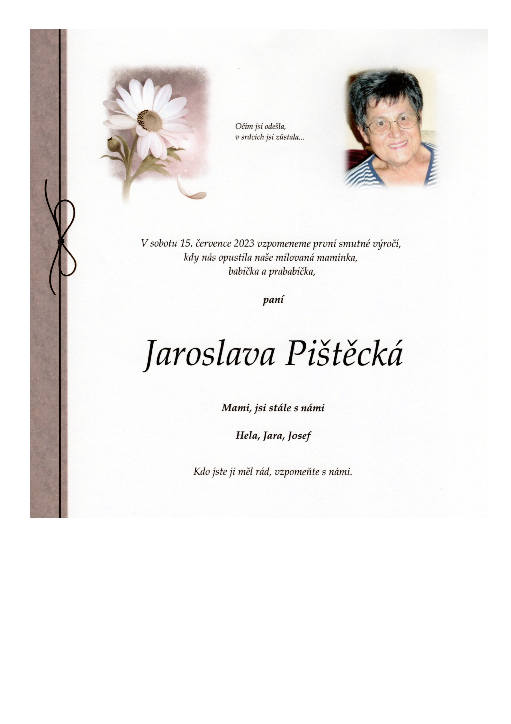 Jaroslava Pištěcká