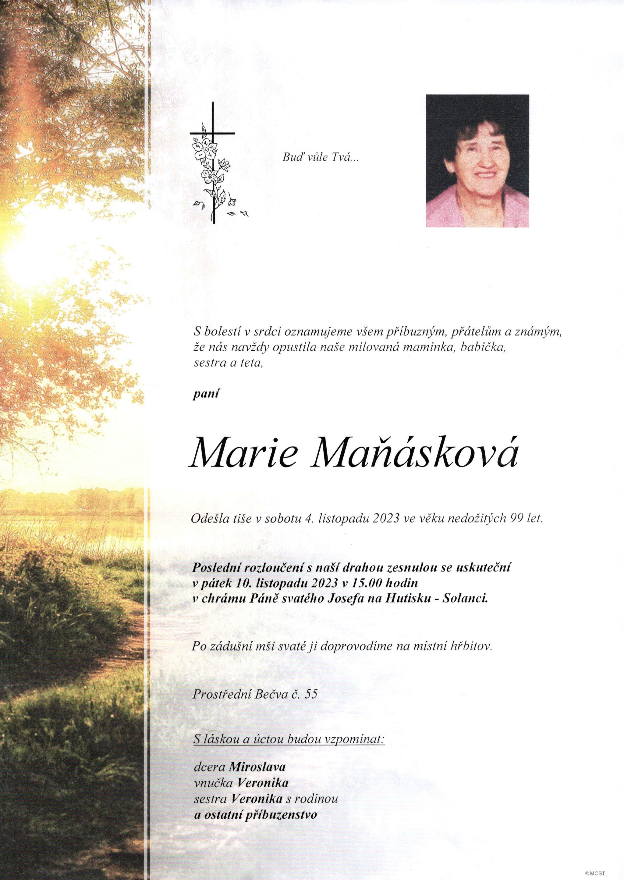 Marie Maňásková