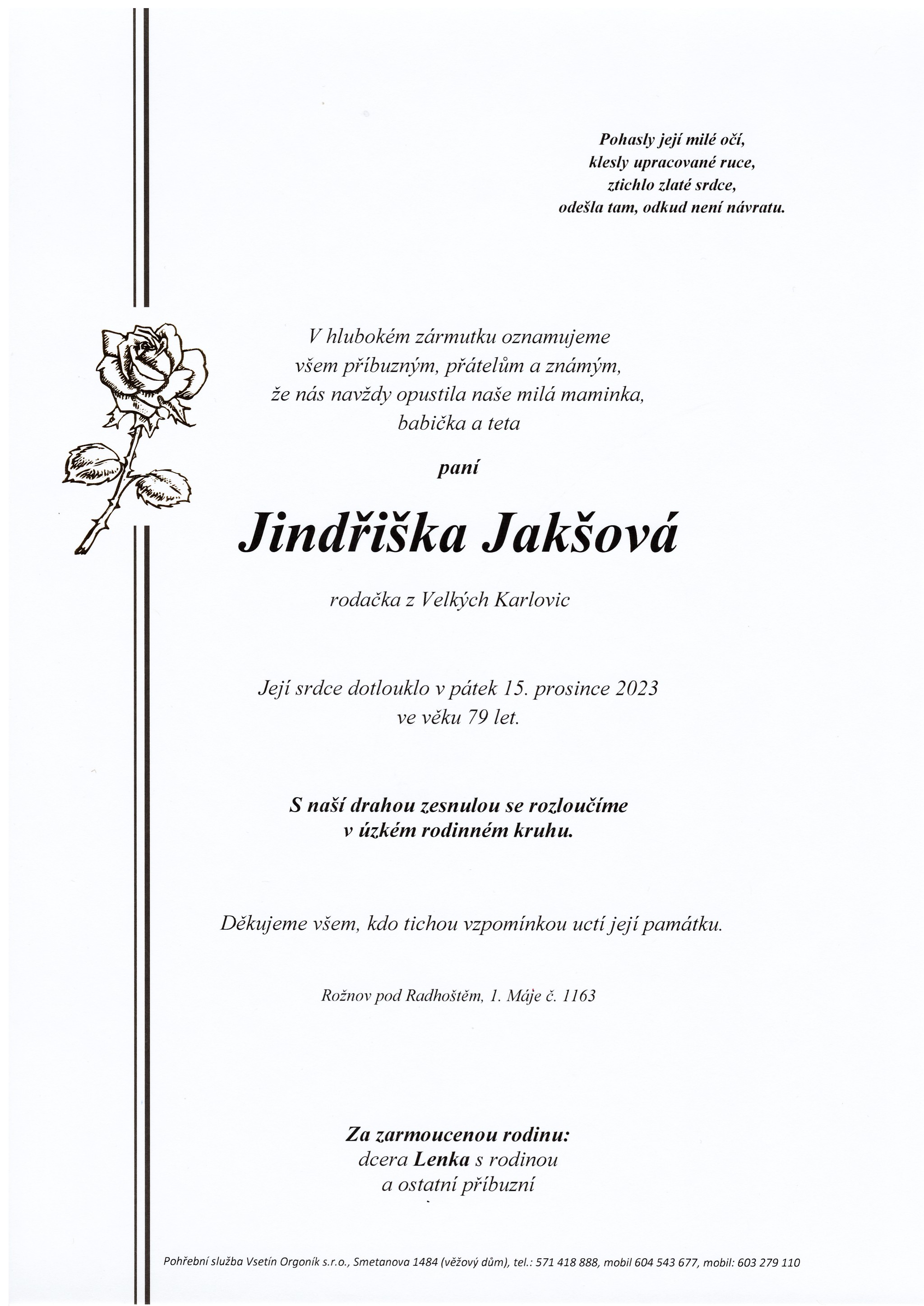 Jindřiška Jakšová