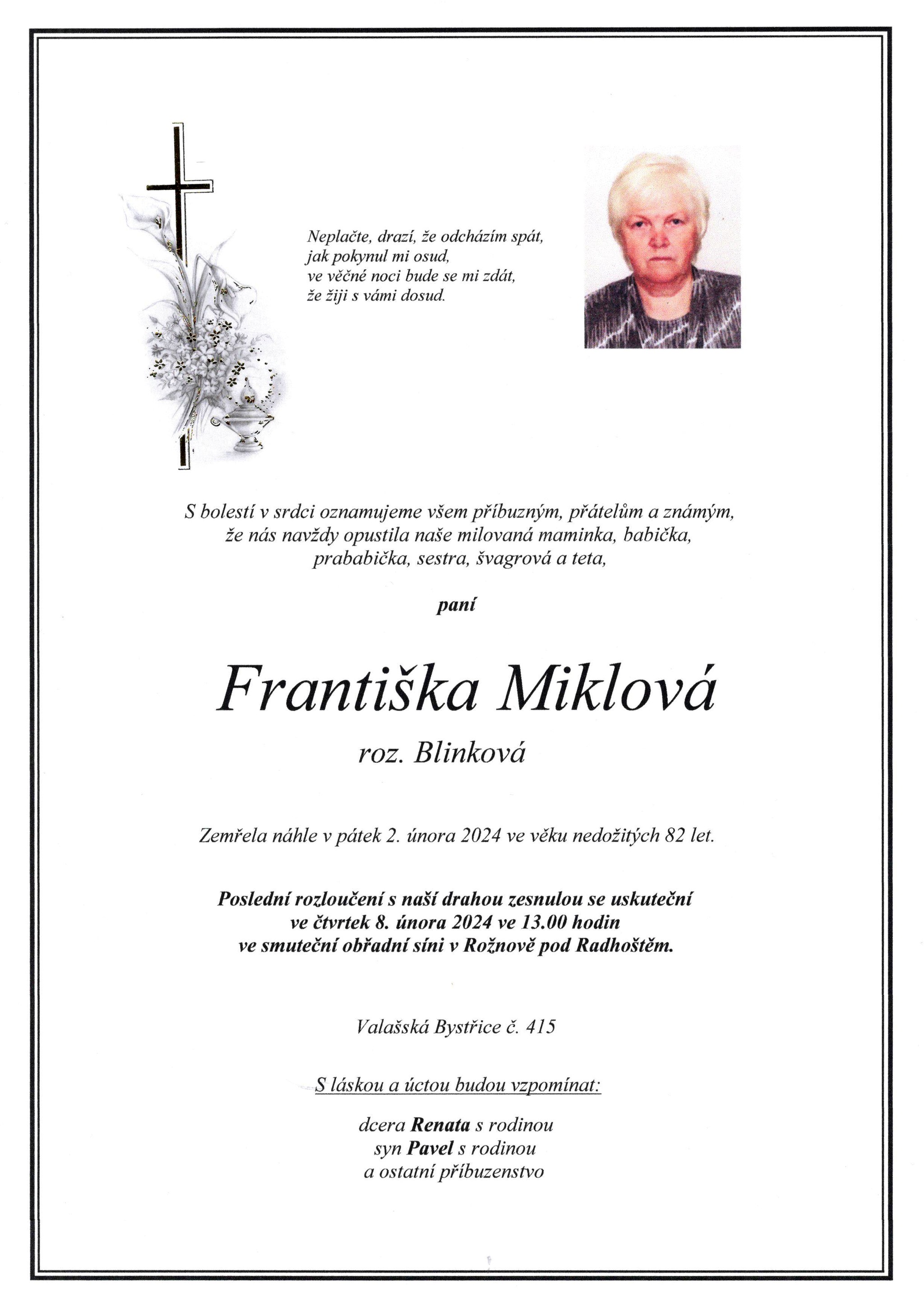 Františka Miklová