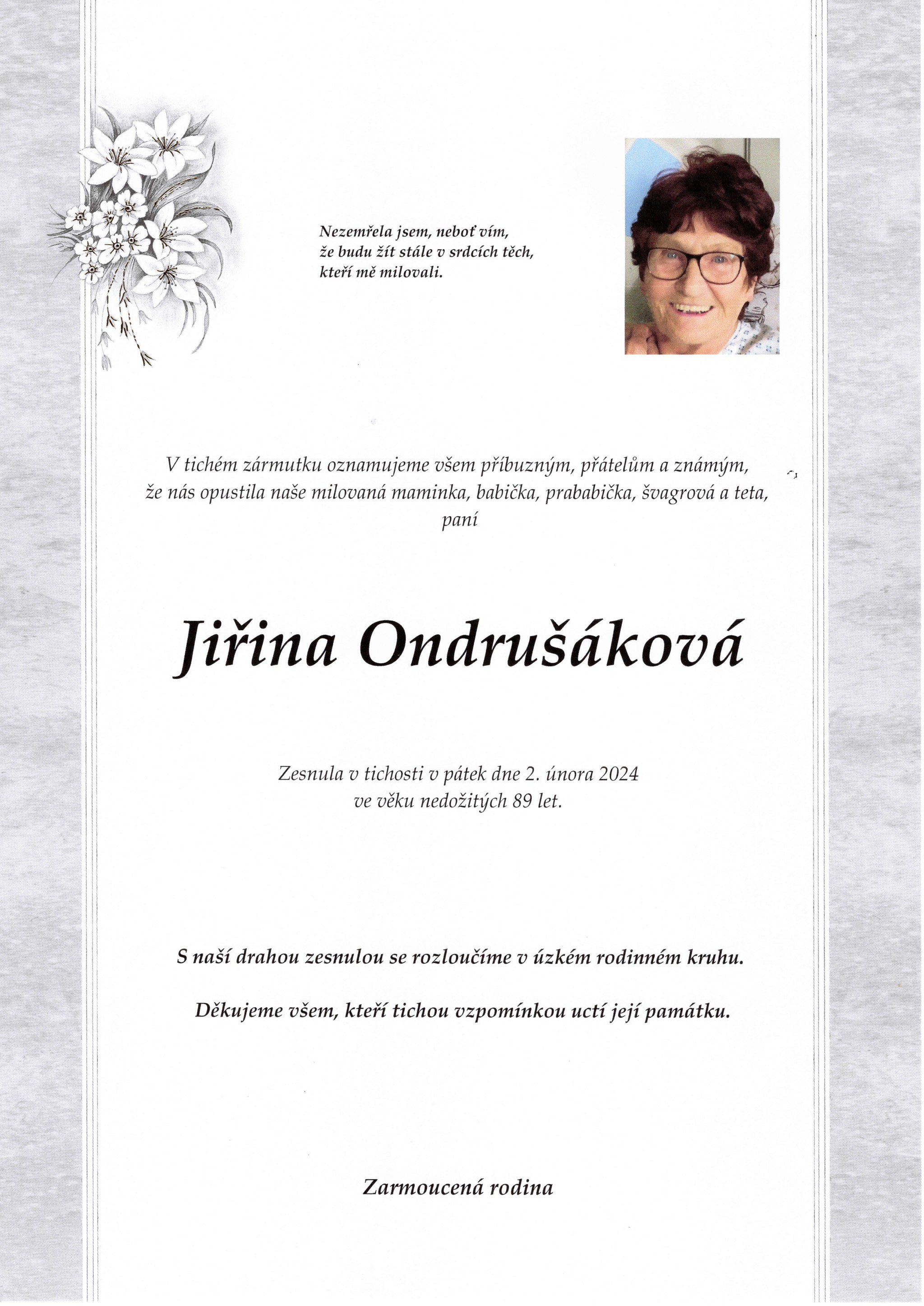 Jiřina Ondrušáková