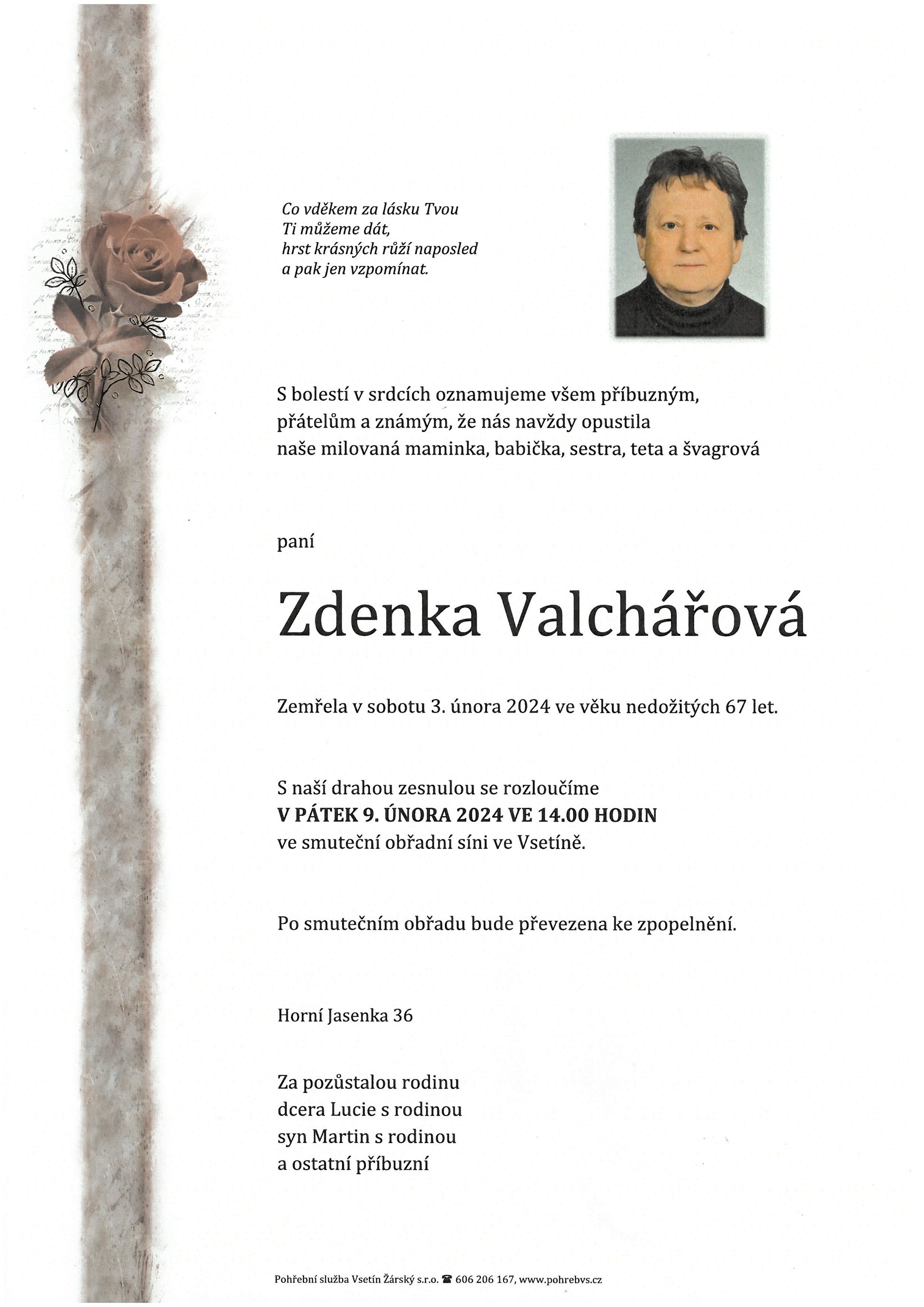 Zdenka Valchářová