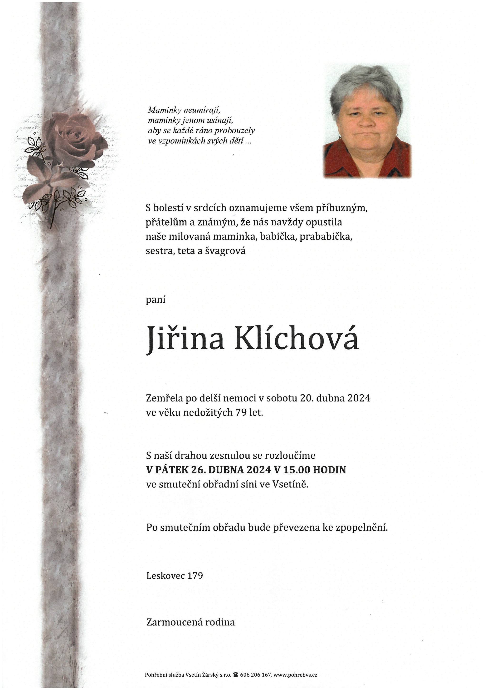 Jiřina Klíchová