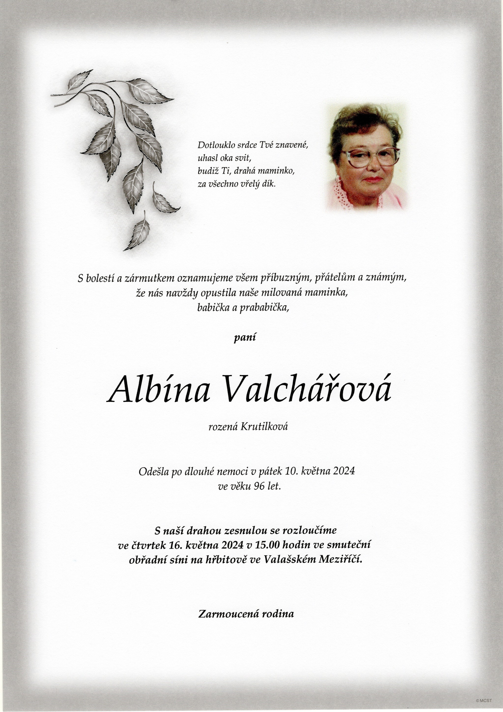 Albína Valchářová