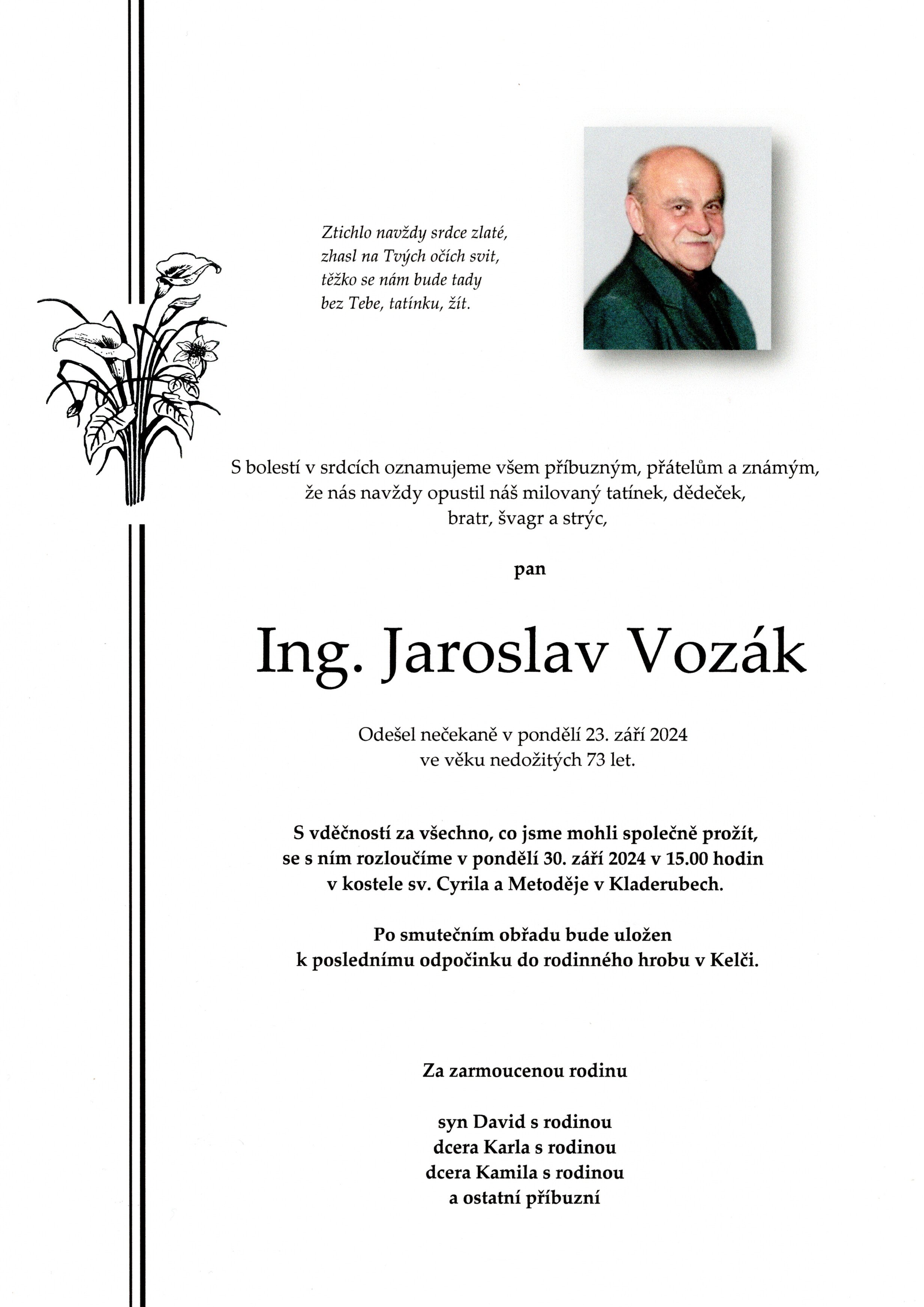 Ing. Jaroslav Vozák