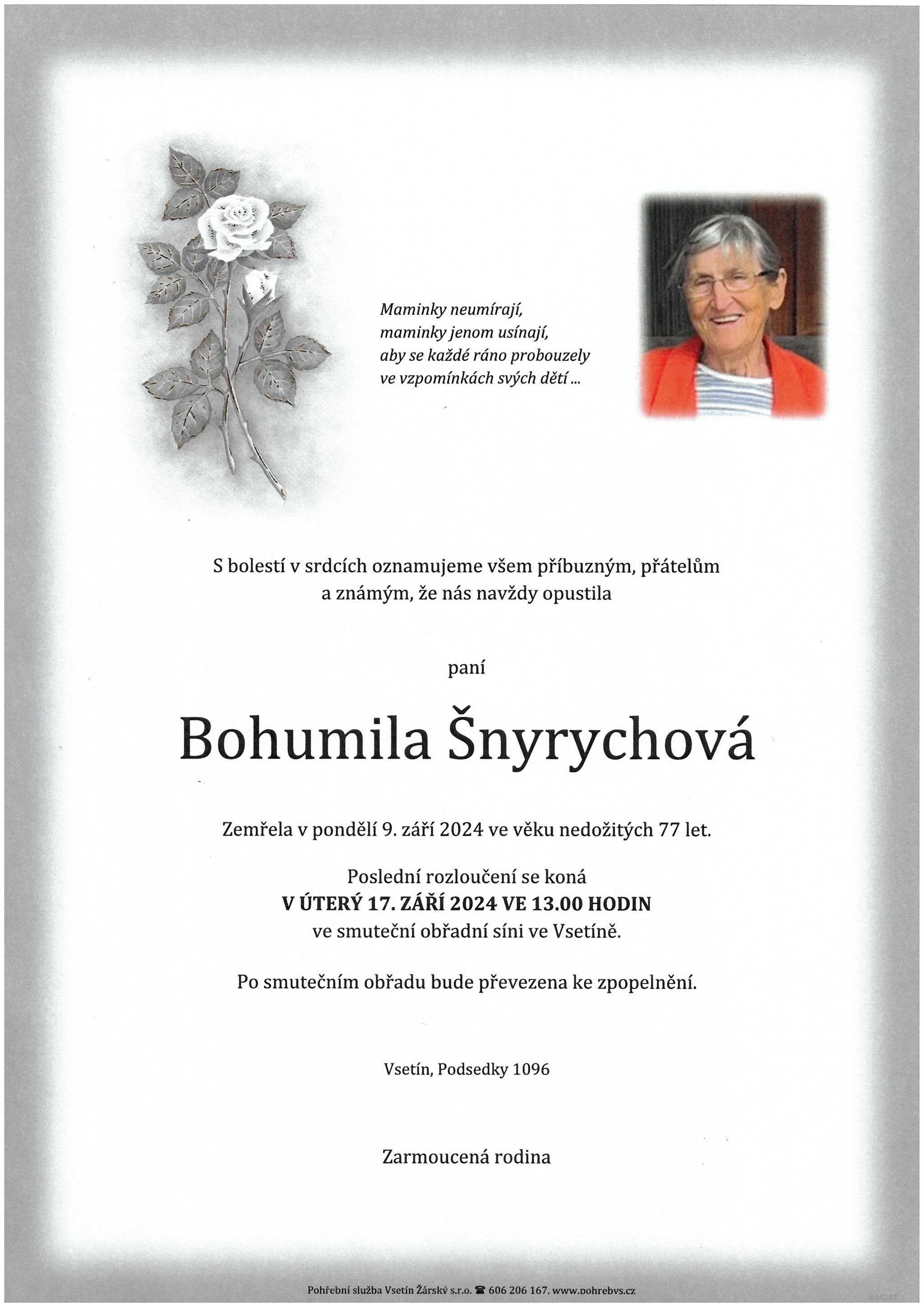 Bohumila Šnyrychová