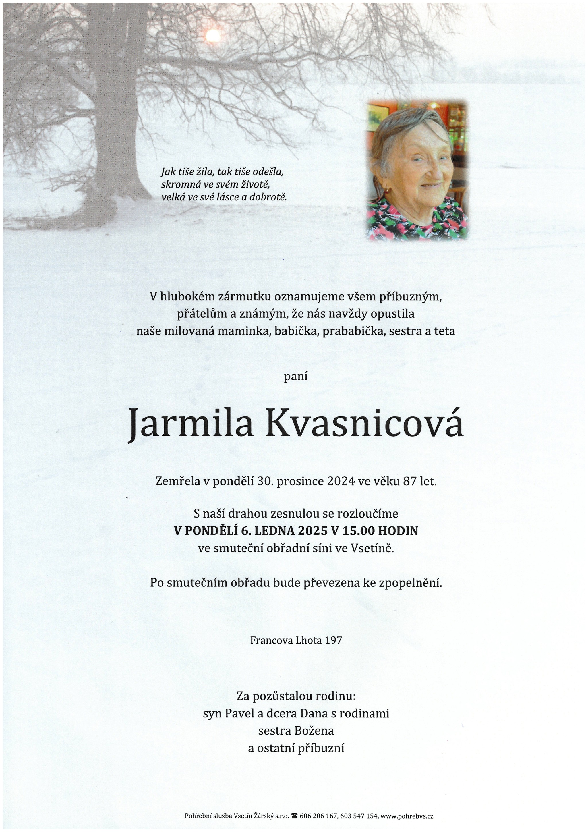 Jarmila Kvasnicová